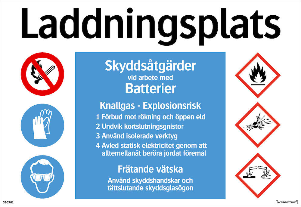 Skylt Laddningsplats