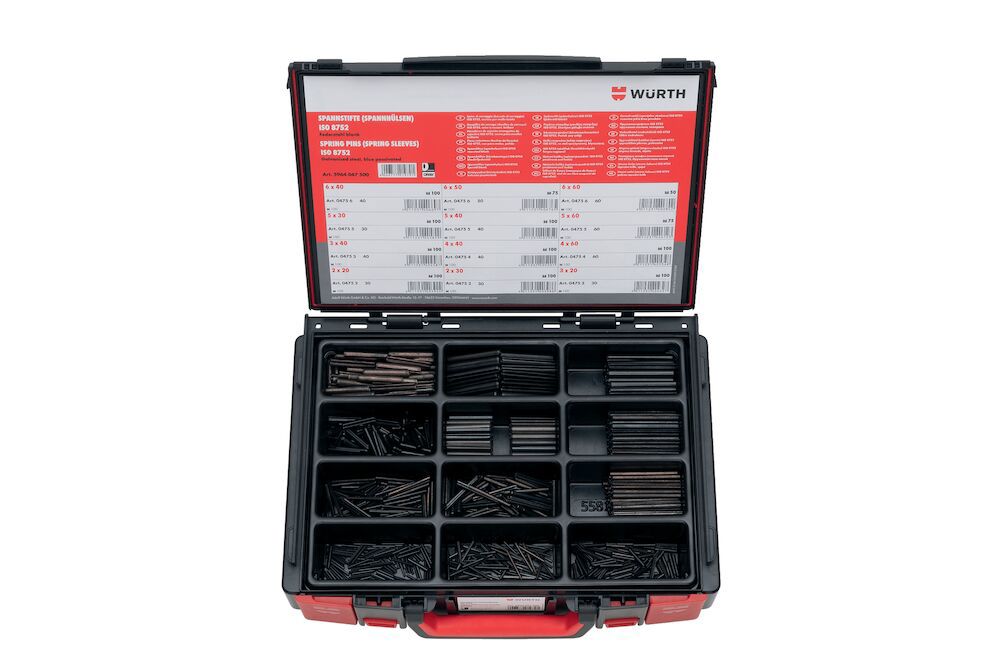 Rörpinne, sortiment