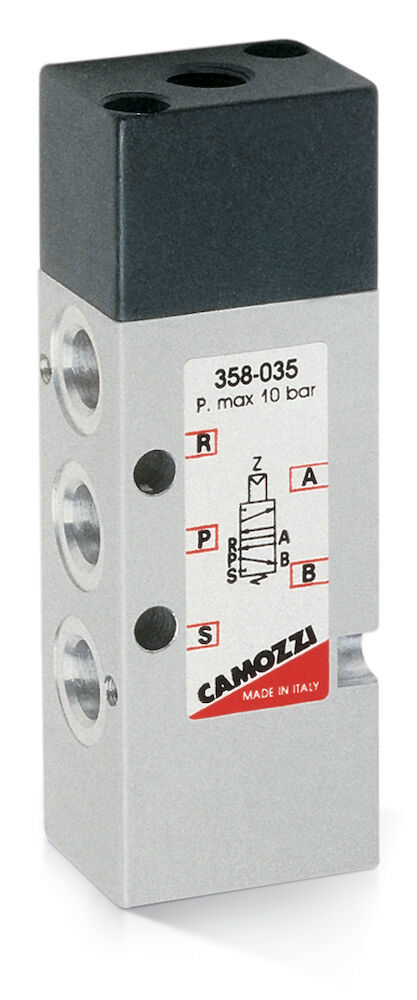 Slidventil luftstyrd 5/2-funktion monostabil Serie 3 358-035