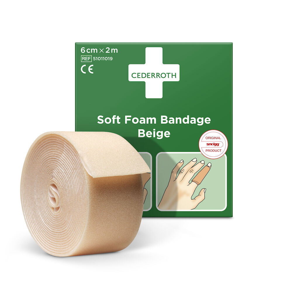 Soft Foam, Beige, 2m x 6cm