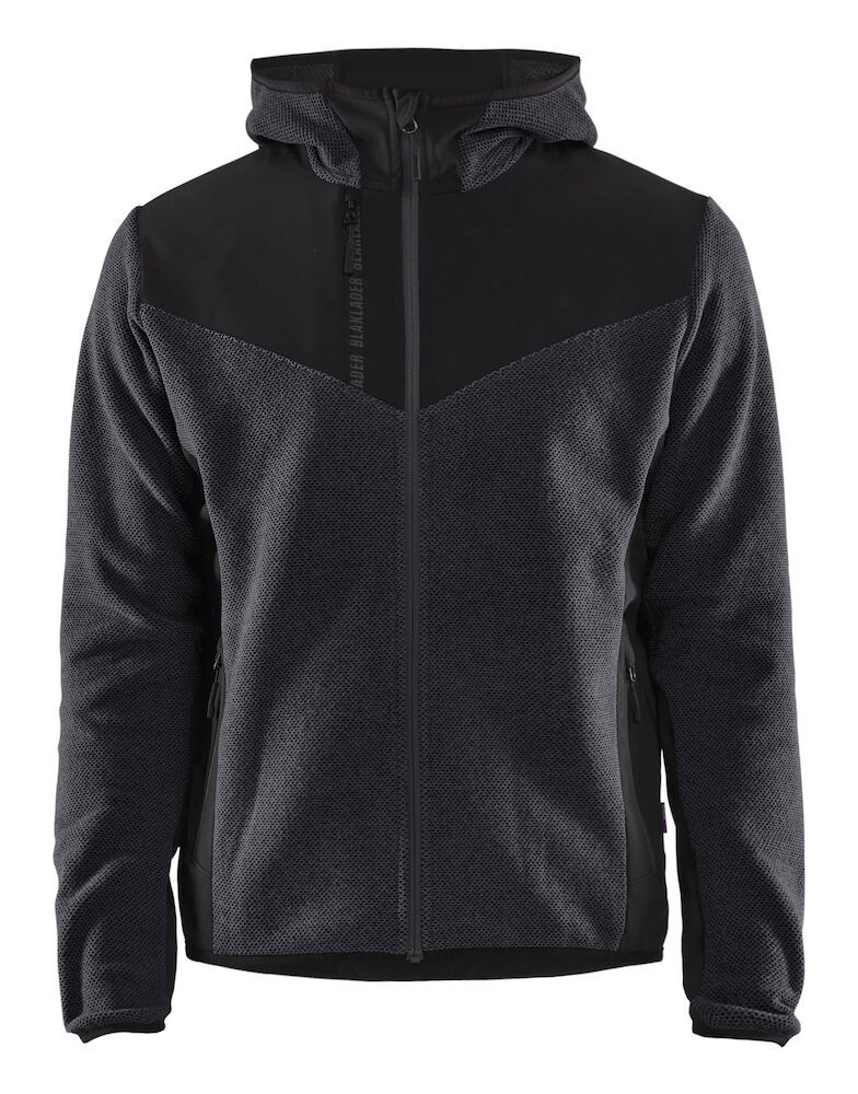 Stickad jacka med softshell 5940